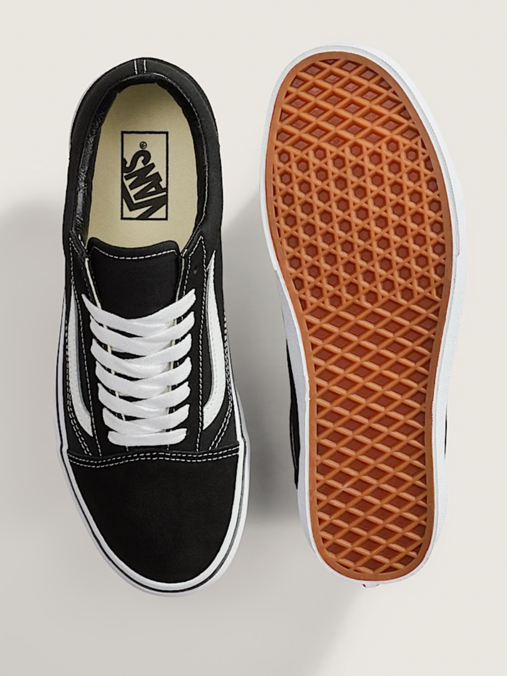 Vans Old Skool Black/White Skate Sneaker with Gum Sole